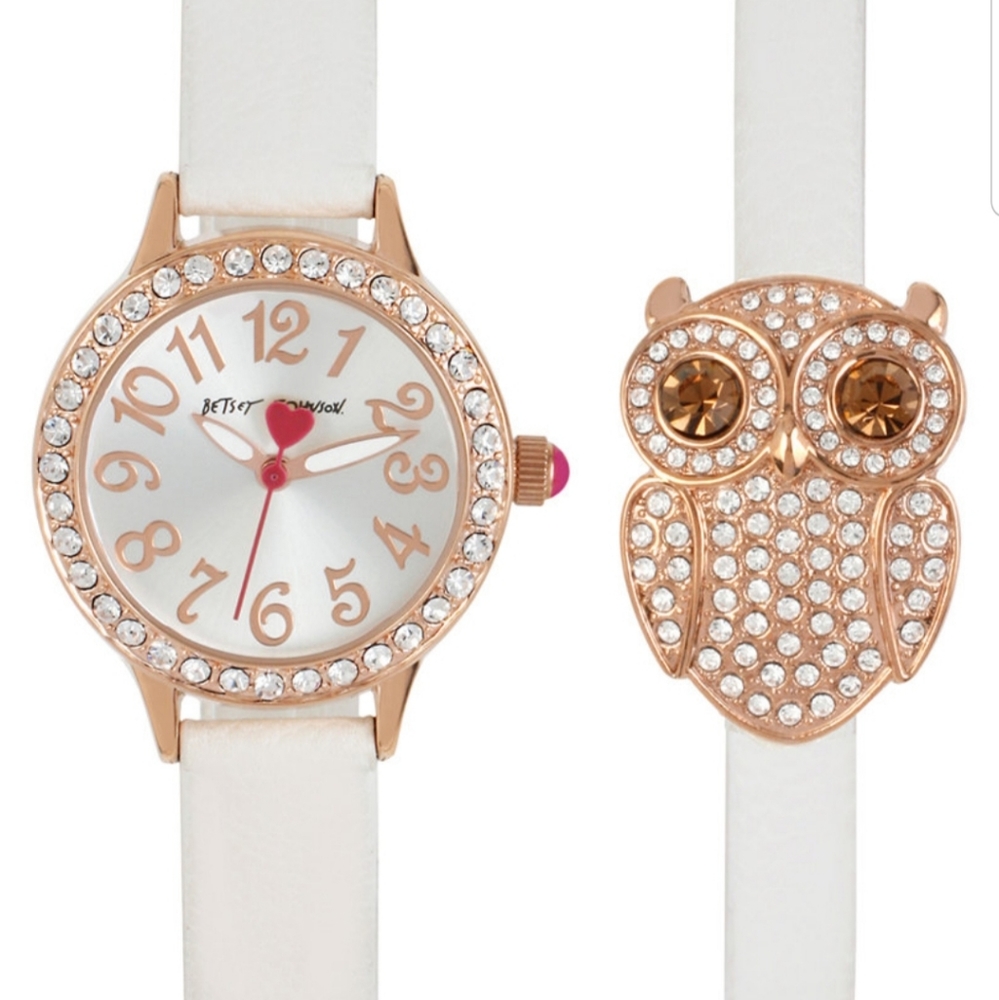 Women's white strap watch